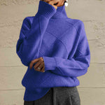 Load image into Gallery viewer, Geometric Turtleneck Long Sleeve Sweater- Fall Knit
