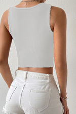 Load image into Gallery viewer, Ribbed Round Neck Sleeveless Knit Top
