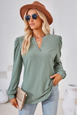 Load image into Gallery viewer, V-Neck Puff Sleeve Blouse

