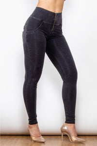 Zip Closure Skinny Jeans Pants