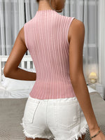 Load image into Gallery viewer, Mock Neck Ribbed Knit Tank
