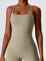 Load image into Gallery viewer, Square Neck Crisscross Back Tank Top
