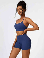 Load image into Gallery viewer, Sport Bra and Wide Waistband Shorts Set
