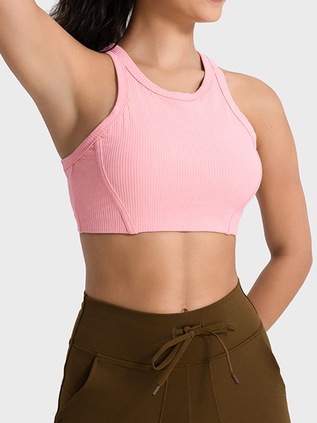Ribbed Halter Crop Top