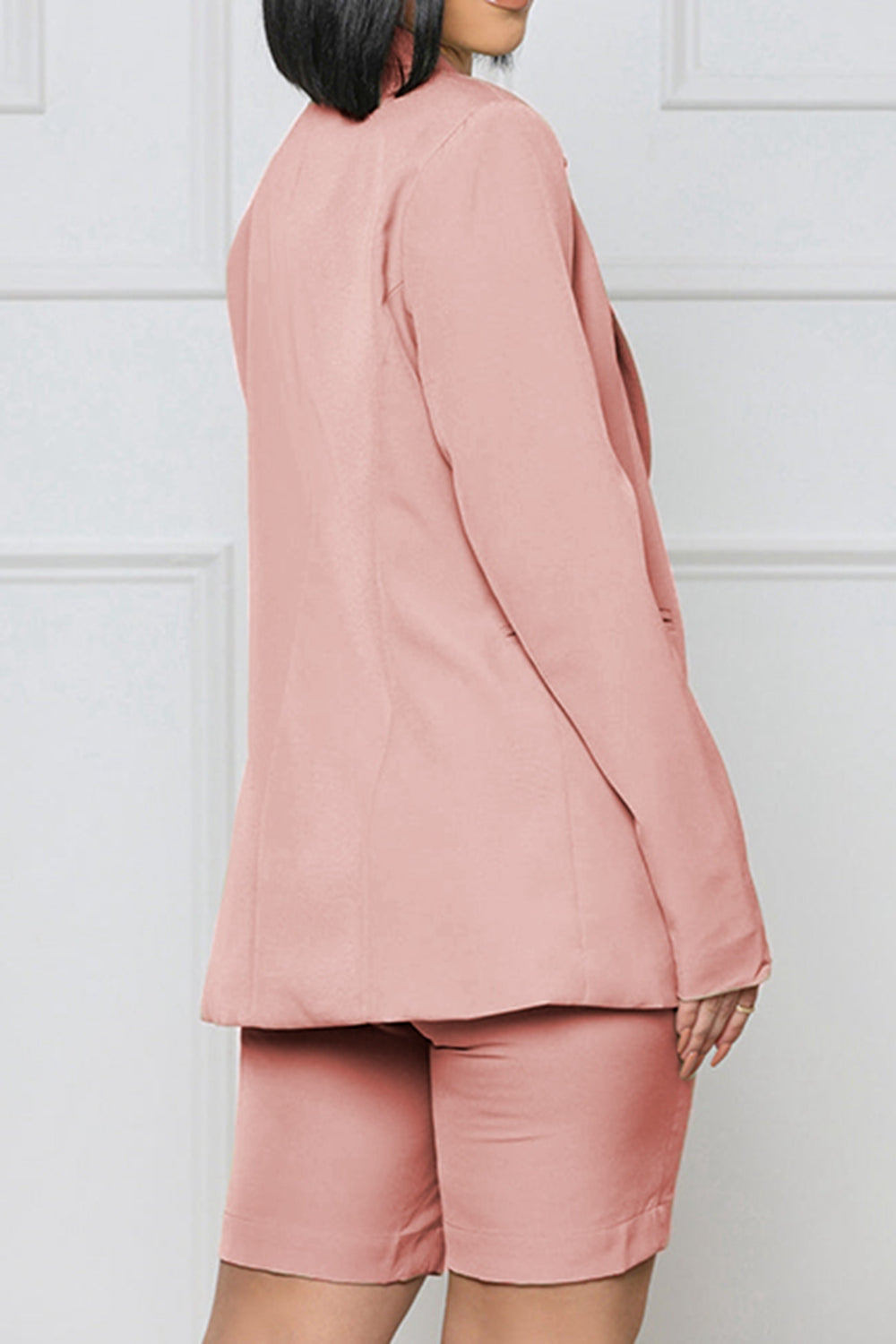 Long Sleeve Blazer & Shorts Set