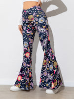 Load image into Gallery viewer, Floral High Waist Flare Leg Pants
