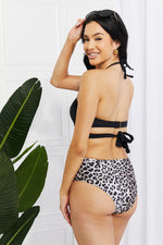 Load image into Gallery viewer, Summer Splash Halter Bikini Set in Black
