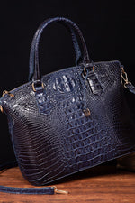Load image into Gallery viewer, Croc-Effect Structured PU Leather Handbag
