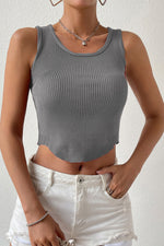 Load image into Gallery viewer, Ribbed Round Neck Sleeveless Knit Top
