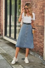 Load image into Gallery viewer, A-Line Denim Skirt
