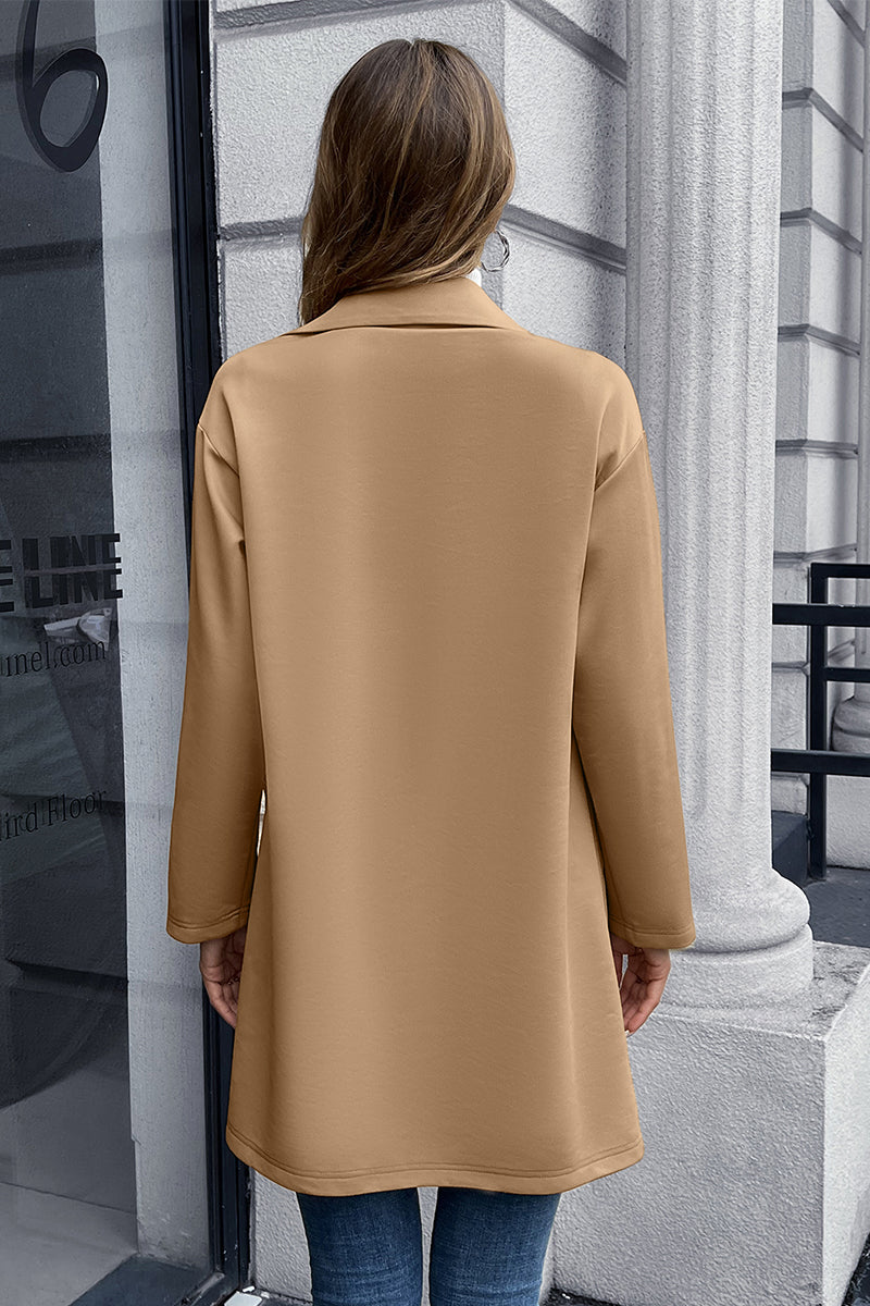 Double-Breasted Lapel Collar Blazer