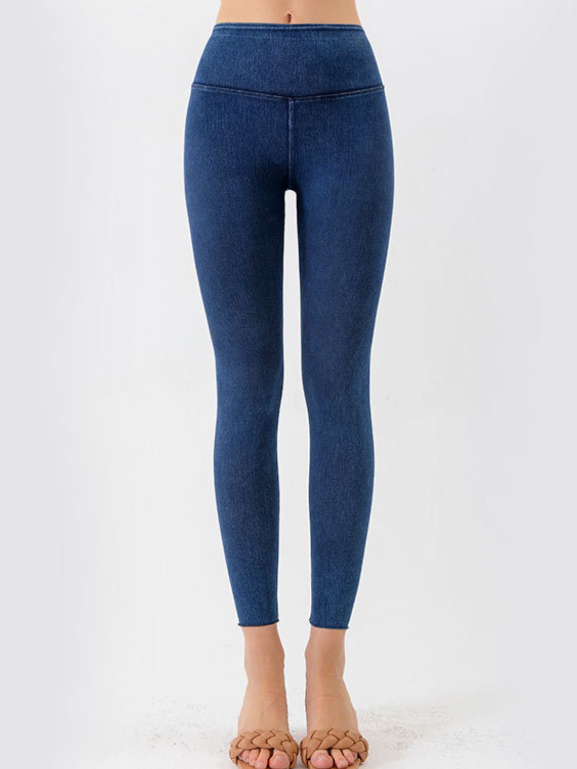 Wide Waistband Cropped Jeans Pants