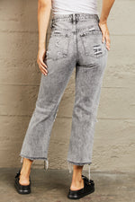 Load image into Gallery viewer, Acid Wash Distressed Straight Jean Pants
