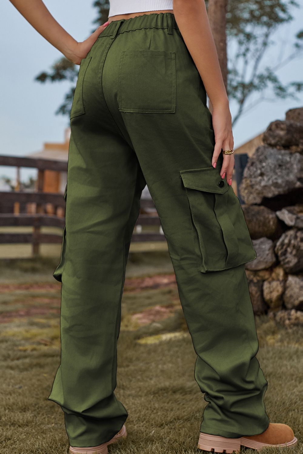 Loose Fit Wide Leg Pants with Pockets