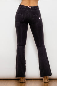 Buttoned Flare Jeans Pants