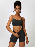 Load image into Gallery viewer, Sport Bra and Wide Waistband Shorts Set
