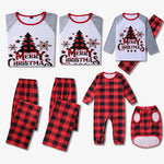Load image into Gallery viewer, Men MERRY CHRISTMAS Graphic Top and Plaid Pants Set
