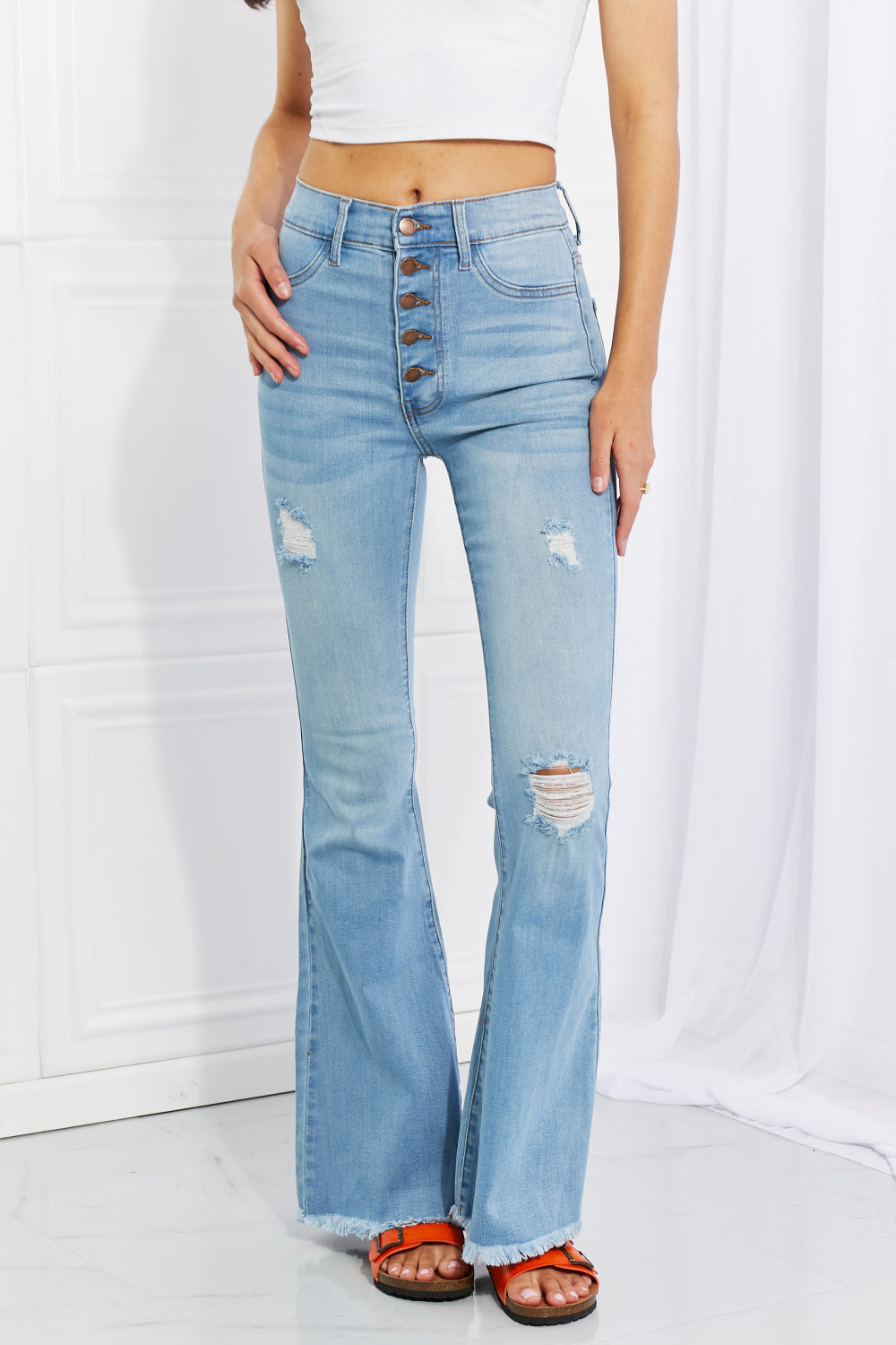 Flare Ripped Jeans