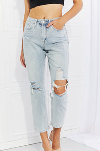 Distressed Cropped Jeans Pants