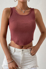 Load image into Gallery viewer, Ribbed Round Neck Sleeveless Knit Top
