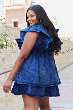Load image into Gallery viewer, Full Size Flutter Sleeve Mini Dress
