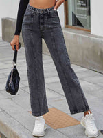 Load image into Gallery viewer, High Waist Straight Leg Jeans Pants
