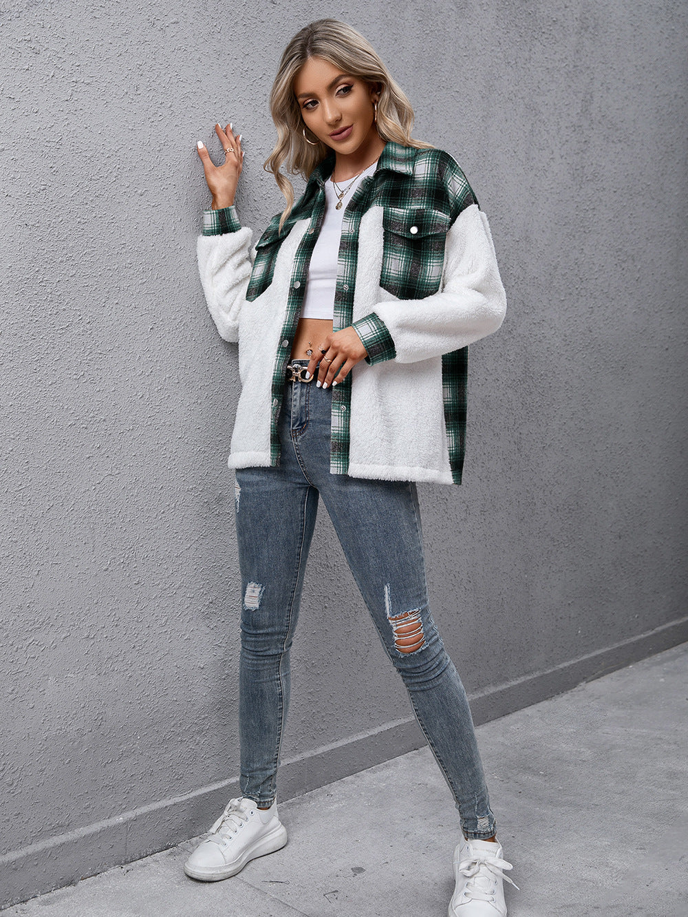Plaid Teddy Fleece Shacket