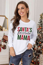 Load image into Gallery viewer, SANTA&#39;S FAVORITE MAMA Graphic Sweatshirt
