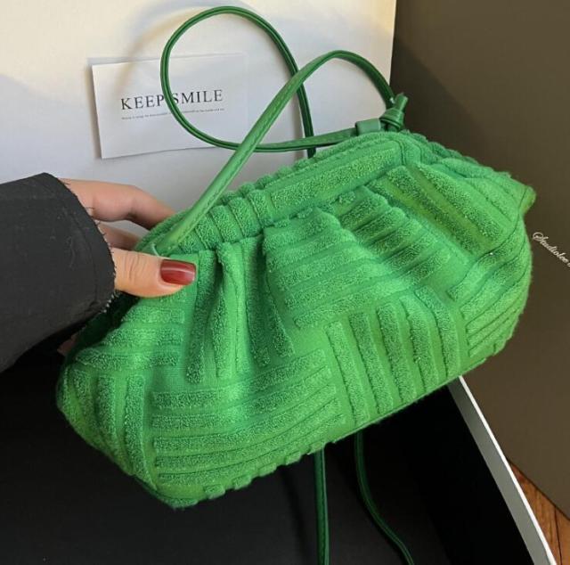 Towel Embossed-Style Clutch Bag