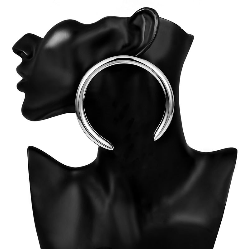 Oversized Gold Hoop Earrings | Bold Open Circle Statement Earrings