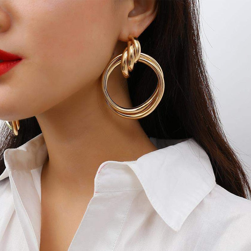 Clean Beauty Gold Round Earrings