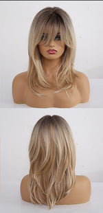 Load image into Gallery viewer, Synthetic blonde highlight wigs
