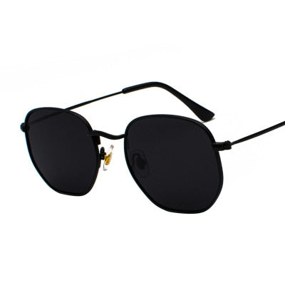 Hexagonal Metal Frame Sunglasses | Photochromic Lens | Gold & Black | The PM Edit