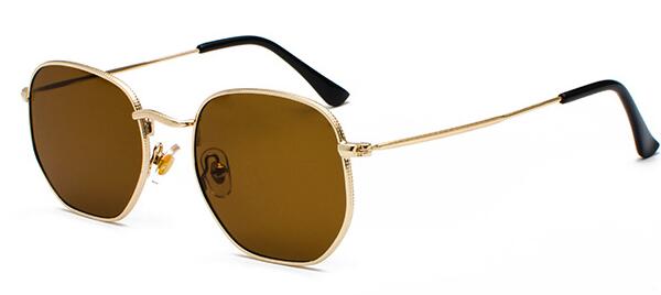 Hexagonal Metal Frame Sunglasses | Photochromic Lens | Gold & Black | The PM Edit