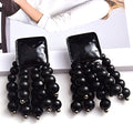 Statement Beaded Wood Earrings — Bold Drop Style