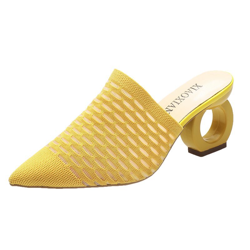 Pointed-Toe Fretwork Heels