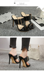 Gladiator Open-Toe Heels