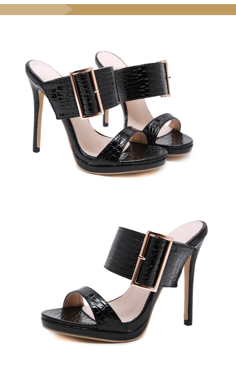 Gladiator Open-Toe Heels