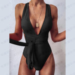 Load image into Gallery viewer, One-Piece Bandage Swimsuit – Flattering Chic Swimwear
