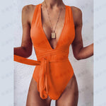 Load image into Gallery viewer, One-Piece Bandage Swimsuit – Flattering Chic Swimwear

