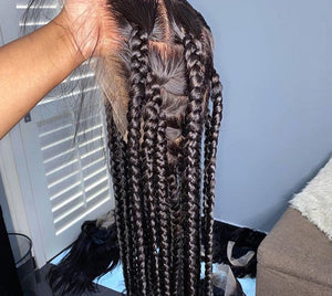 Full Lace Human Hair Wigs Pre Plucked Bleached Knots