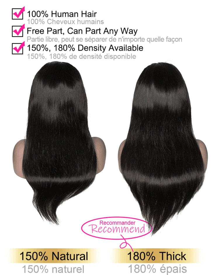 Pre-plucked Straight Lace Front Wig