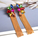 Load image into Gallery viewer, Colorful Crystal  Dangle Earrings
