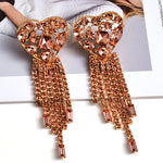 Load image into Gallery viewer, Statement Long Colorful Crystal Earrings
