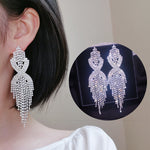 Load image into Gallery viewer, Tassel Crystal Earrings
