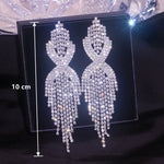 Load image into Gallery viewer, Tassel Crystal Earrings
