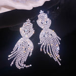 Load image into Gallery viewer, Tassel Crystal Earrings
