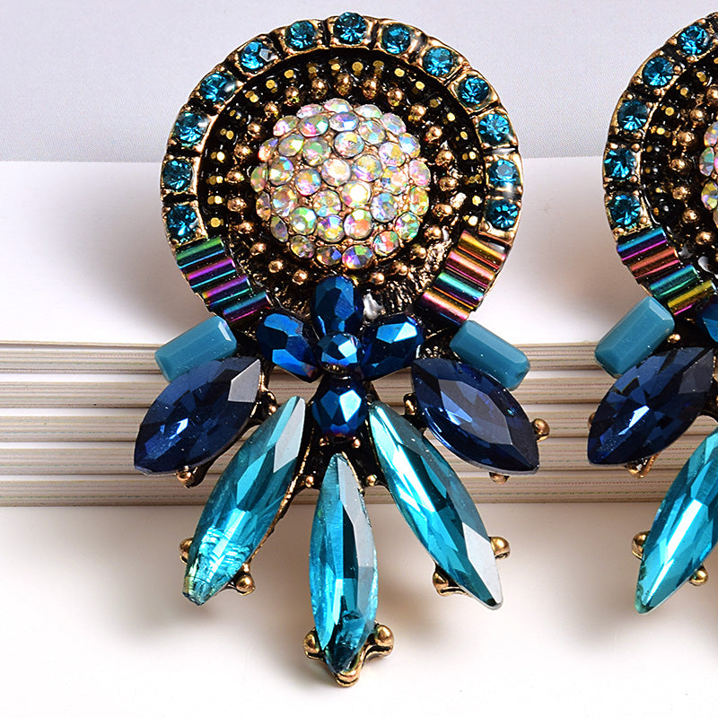 Angular Crystal Geometric Statement Earrings