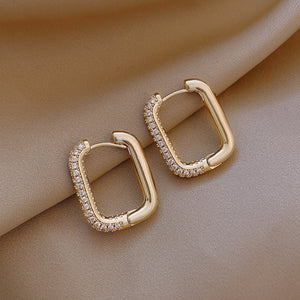 Smooth Metal Hoop Earrings