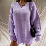Load image into Gallery viewer, Distressed Knitted Sweater
